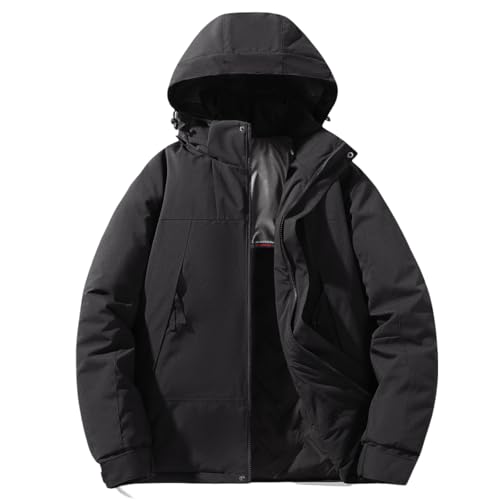 YOSUWOAI Chubasquero para mujer, impermeable, chaqueta de entretiempo para exteriores, chaqueta softshell para otoño e invierno, chaqueta de senderismo, chaqueta cálida cortavientos para bicicleta