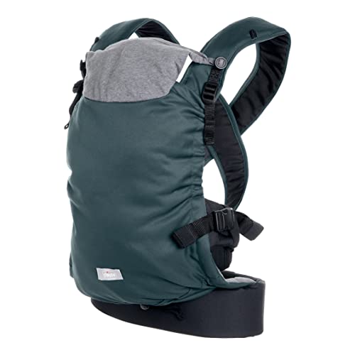 Chicco Skin Fit, Mochila Porta Bebé Ergonómica, optimo para Bebés de 0 Meses a 9 kg, Ajustable, Seguro para la Cadera del Bebé, con Tirantes Cruzados y Acolchados, Capota, Color: Verde