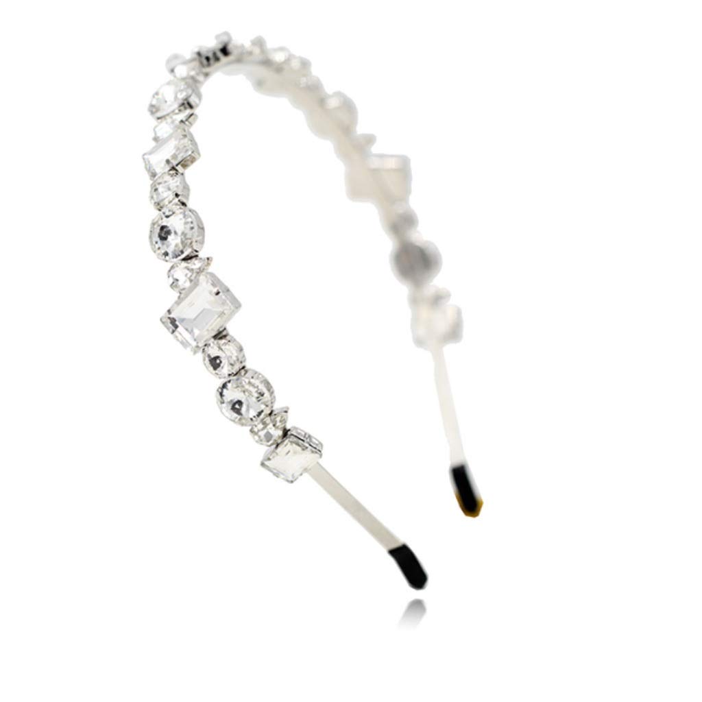 Diadema de Cristal de Alta Gama de Corea del Sur con Diamantes de imitación, Elegante Horquilla para el Pelo Estilo Hada.