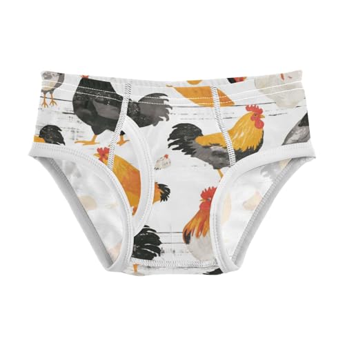 Chicken Black and White Toddler Boys' Soft Kids Underwear Cute Undies