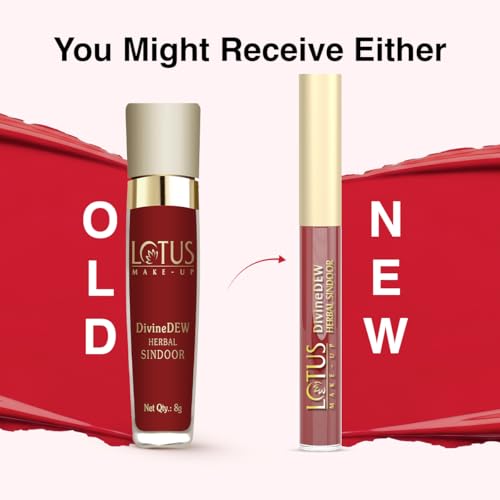 Image of Lotus Makeup Divine Dew Herbal Liquid Sindoor Rosy Blush | Water And Smudge Resistant | Long Lasting | Non - Toxic | Mercury Free | Maroon | 5.4 ml