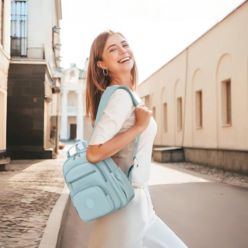 Image of Backpack Purse for Women, Lightweight Mini Backpack Purse Small Bookbag with Mini Wallet and Luggage Strap,Green