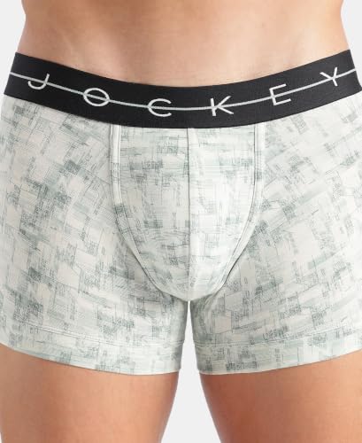 Image of Jockey NY02 Men Super Combed Cotton Elastane Stretch Printed Trunk with Ultrasoft Waistband (Prints May Vary)
