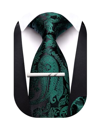 Image of Barry.Wang Boys Ties School Pre-Tied Kids Necktie Handkerchief Clip Set Uniforms Child Ties for 8-14 Years Wedding Party