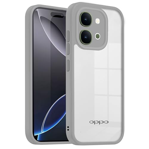 Image of V-TAN Back Cover Compatible with Oppo F31 5G | TPU | Transparent Clear Case | Slim Fit, Camera Protective Shockproof Mobile Cover Design (Grey)
