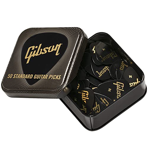 Dimensioni: Medio Gibson Standard Heavy Picks Tin of 50 - Set di plettri