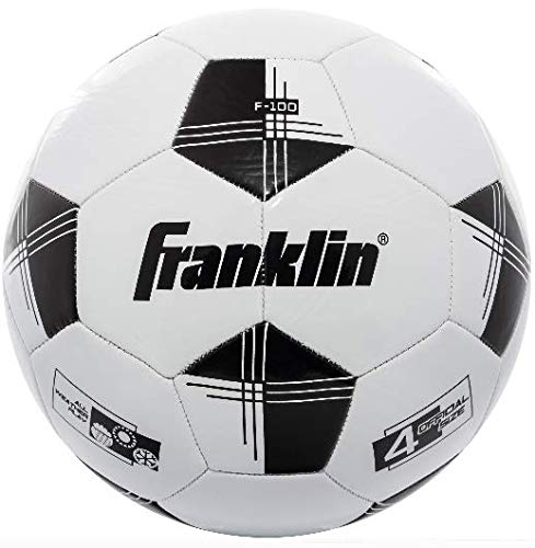 Franklin Sports Competition 100 Fußballball, Größe 4, Schwarz/Weiß