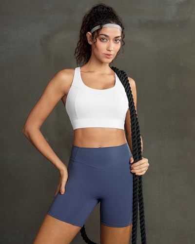 Image of RUNNING GIRL Sports Bra for Women High Support,Strappy Running Supportive High Impact Sports Bras with Sewn in Pads