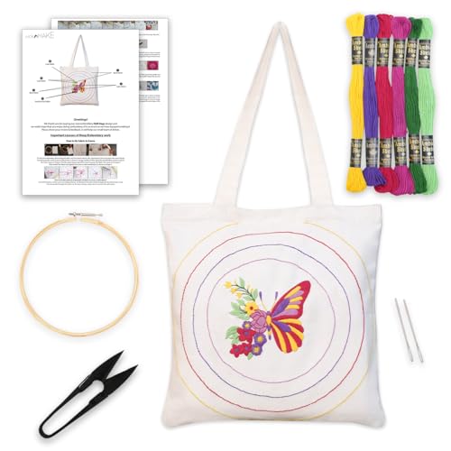 Image of picknMAKE DIY Aesthetic & Stylish Embroidery Tote Bags for Women Office use with Zip - Stylish Cotton Canvas Tote Handbags for College, Office, and Everyday Use