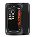 SONY Xperia XZ case,Feitenn Extreme Hybrid Armor case Alloy Aluminum Metal Bumper Gorilla Glass Soft Rubber Military Heavy Duty Shockproof Hard Water resistant Case For SONY Xperia XZ (Black)