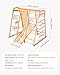 VEVOR Indoor Playground Jungle Gym, 9-in-1 Montessori Climbing Toys for Toddlers, 250LBS Wooden Indoor Playground Playset with Monkey Bar, Swings, Slide, Rope/Wooden Ladder, Climbing Net, Bar & Rock
