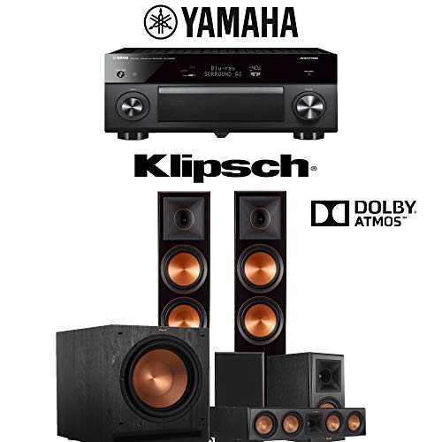 Klipsch RP-8060FA 5.1.2-Ch Reference Premiere Dolby Atmos Home Theater Speaker System with Yamaha