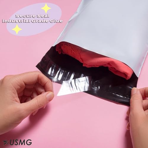 50 Pack Multi Color Print Custom 7.5 X 12 Inch Mailers Poly Bags Mailing Envelopes, Self-Sealing Bags - Personalized Packaging Bags with Logo