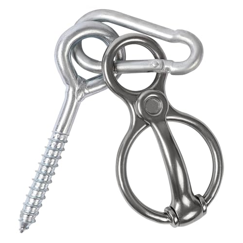 Hästbunden Ring,Rostfritt Stål Hållbar Kraftfull Släppmekanism,Hästutrustning och Tillbehör | Bindningssystem Utomhusbox Stall Ladugård