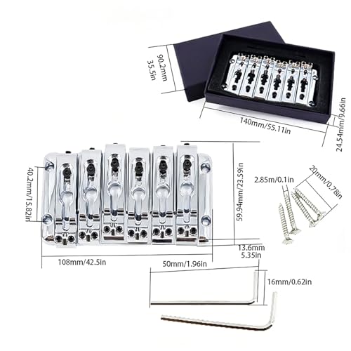 Pont fixe de guitare en alliage de zinc pour installer facilement son chevalet chez soi - 7