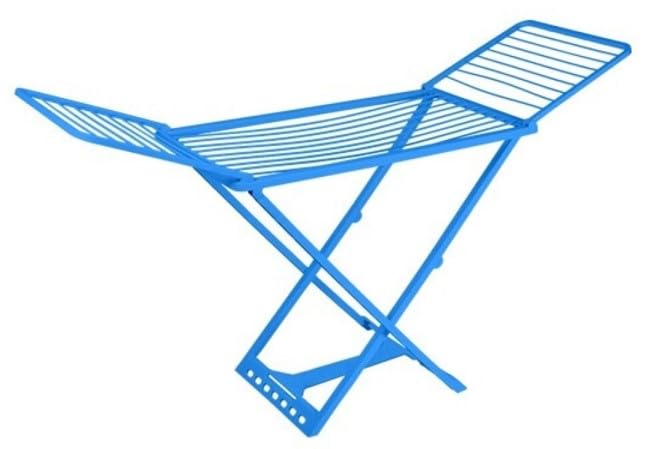 Tendedero 23m Plástico Duro - Envío 24 h - Antioxidación Antimanchas - Tendedero Cok de Resina Resitente a Intemperie - Interior y Exterior - Antiroturas. Plegable, con holgura eligero (Azul)