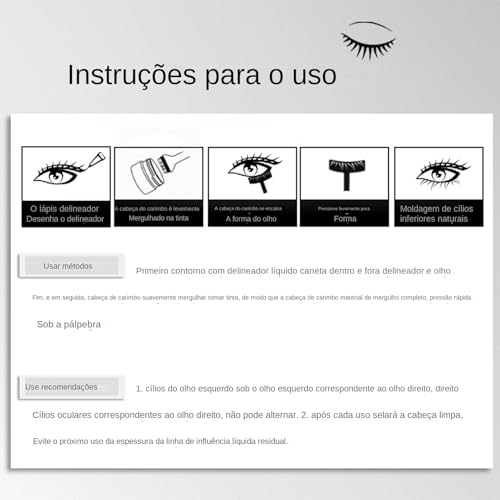 Carimbos para delineador de olhos, carimbo para cílios | Conjunto de carimbo de cílios inferiores à