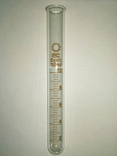 LAB-MRO 50PCS 10ml glass graduated test tube Chemistry Laboratory Supplies Transparent Measuring Tool
