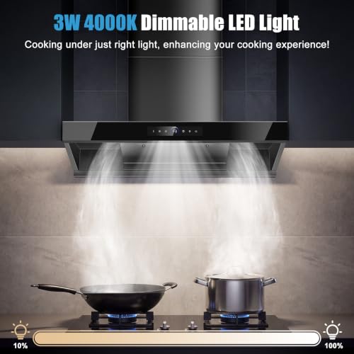 Image of 30 inch Wall Mount /Under Cabinet Range Hood, 1400 CFM Stainless Steel Hood