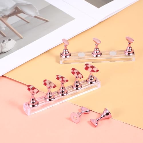 Nail Stands acrílico soporte para uñas 2 sets miniatura 3