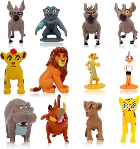 Kö-nig der Löwen Tortendeko 12PC König der Löwen Figuren Cartoon Spielzeug Figuren Set Party Kuchen Deko Tortendekoration Kindergeburtstag