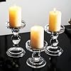 Kandelaar met glas, set van 3, bruiloft, feest, Kerstmis, tafeldecoratie, kaarsenstandaard, romantisch diner, kaarslicht, creatieve shabby chic kaarsenstandaard