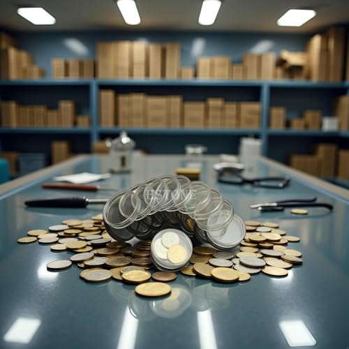 10 piezas de cápsulas redondas claras para monedas de 35mm miniatura 2