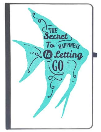 UDNAG Ruled Notebook Diary 'Secret | A Secret to Happiness is letting go', [A5 80Pages 80GSM]