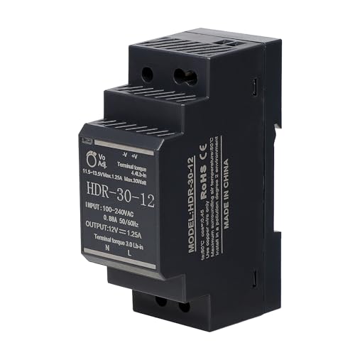 Stonenect Din-Rail Power Supply Transformer Switching Power Supplies Mountable Modular Power Supply for Industrial Automation Distribution Boxes Instrumentation (12V 2.5A HDR-30-12)