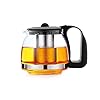 T24 Teekanne aus Glas mit Siebaufsatz Hitzebeständig herausnehmbaren Edelstahl Filter Sieb, Glasteekanne mit Teesieb…