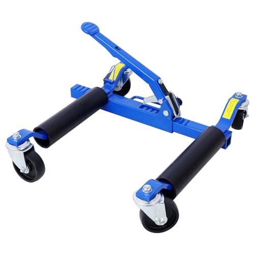Pullafun FU-15A1-1204 Set Of (2) Car Wheel Dolly, 3000 Lbs Car Dolly, Car Skates Vehicle Positioning Hydraulic Tire Jack Ratcheting Foot Pedal Lift Hydraulic Car Wheel Dolly thumb #3
