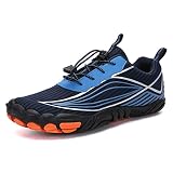 Herren-Fahrradschuhe, Rennradschuhe, Mountainbike-Schuhe für Herren, Jugendliche, urban, begehbare Fahrradschuhe, Sneakers, blau, 42 1/3 EU