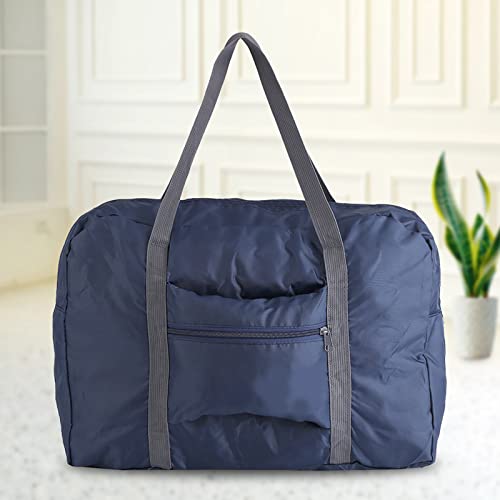 Big Size Foldable Travel Bag, Storage with Trolley Strap, for Daily Use (Dark Blue)4