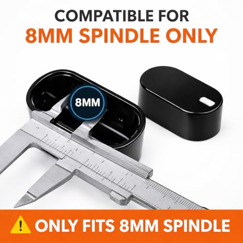 Image of Everflame Sleek Gas Stove Knob (Pack of 2) | Durable Plastic Body | Compatible with 8mm Spindle | Fit for Kitchen Gas Stoves | Easy Installation Replacement Knobs