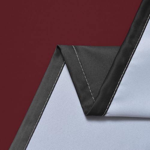 Image of SimpleHome Ombre Burgundy and Black Room Darkening Curtains 84 inch Length | Bedroom Curtains,Grommet Gradient Light Blocking Window Curtains for Living Room,Thermal Insulated Drapes 2 Panels,52wx84L