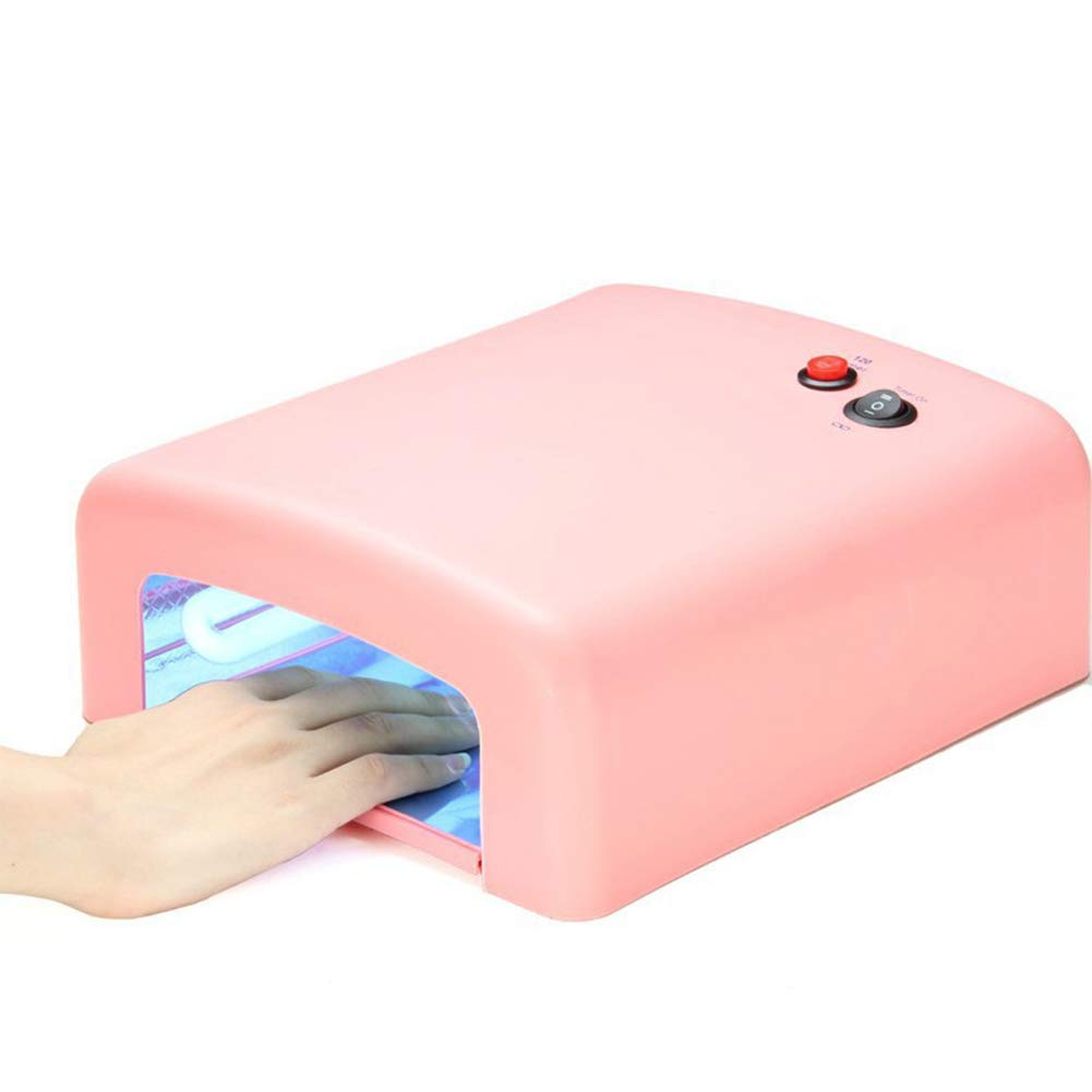 Secadores de uñas 36w UV Tubo de luz lámpara de fototerapia de uñas Rosa Parte Inferior Desmontable Mano y pie lámpara de uñas de Doble Uso 120s sincronización 220v