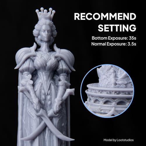 Image of ELEGOO Water Washable 3D Printer Resin LCD UV-Curing Resin 405nm Standard Photopolymer Resin for Mars Saturn Jupiter MSLA DLP LCD 3D Printing 1000Gram Clear Blue