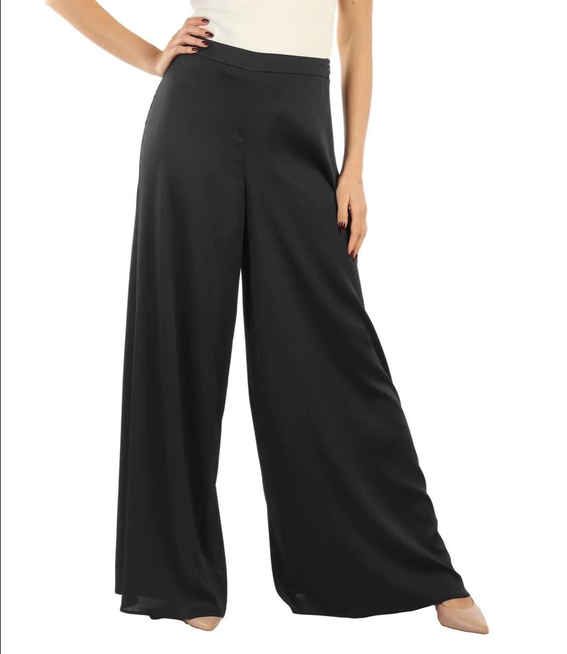 EMME MARELLA PANTALONE PANTALONI DONNA RICAMO 23513110342 NERO ORIGINALE PE 2023