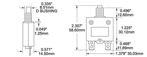 Blue Sea Systems 7050 Circuit Breaker Push-Button 3A, Beige