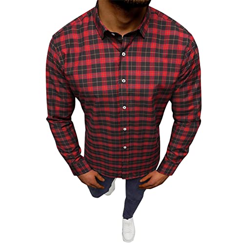 Asija Langarmhemd Herren Langarm-Oberhemd in Übergröße Outdoor Modern...