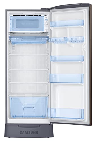 Image of Samsung 223L 3 Star Inverter Direct-Cool Single Door Refrigerator Appliance (RR24C2823DX /NL,Luxe Brown) Base Stand Drawer