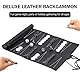 Chingcoo Backgammon Reisespiel, Tragbares Reise Backgammon Set, Klassisches Brettspiel für Erwachsene und Kinder ab 3 Jahren, 2 Spieler, Leder, Grau