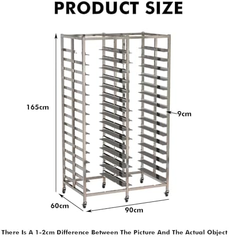 Commercial Bread Pan Rack, Heavy-Duty Speed Rack for Proofing and Storage, Ideal for Bakeries and Kitchens