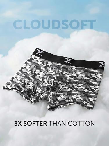 Image of XYXX Men's CloudSoft Modal Printed Trunks| Snug Fit, 4-Way Stretch & No-Marks Waistband Underwear for Man