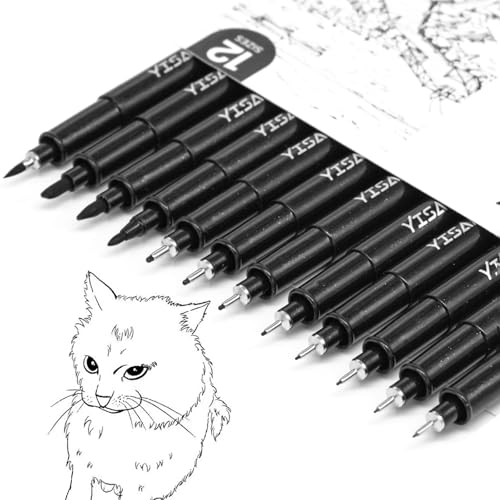 AUAUY Stylos De Calligraphie 8 Pièces Feutres Pinceaux Lettrage Fineliner Sty