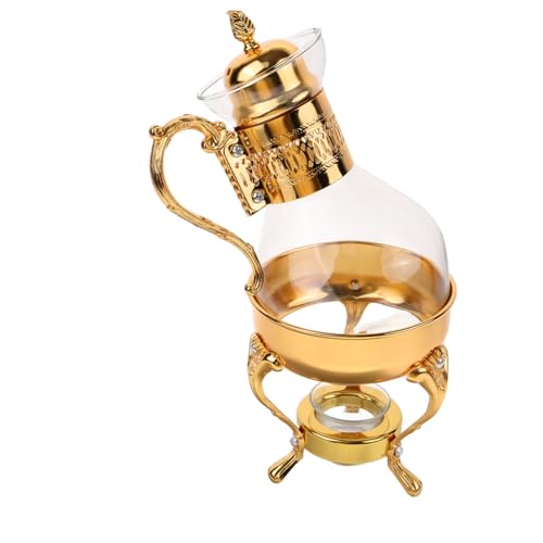 CIYODO 1Set Vintage Coffee Pot Glass and Kettle with Cups Tray for Authentic Middle Eastern Coffee Experience Easy to Maintain