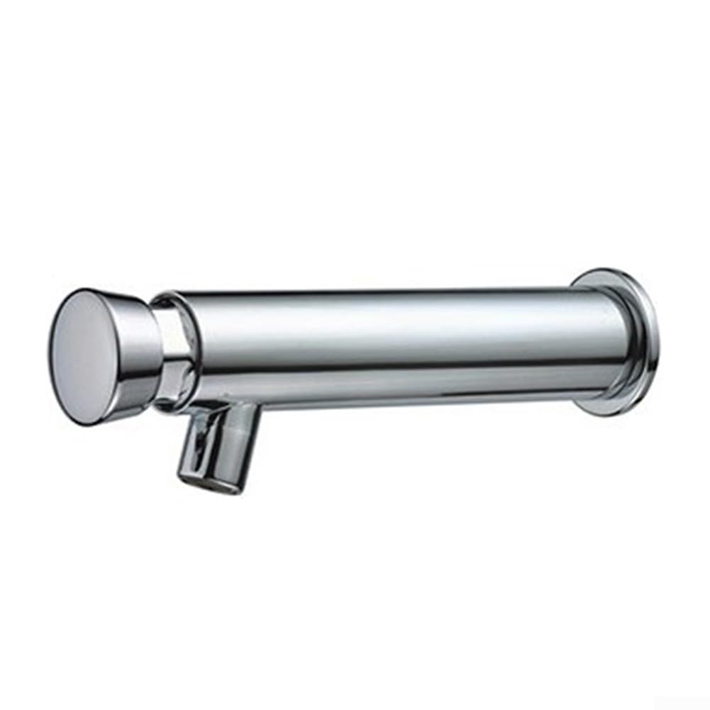 Grifo Moderno de Pared con Temporizador, Totalmente de Cobre, con pulsador para Agua fría, Mezclador de Lavabo con Cierre automático, Apagado automático en 4-8 Segundos (1,5 cm).