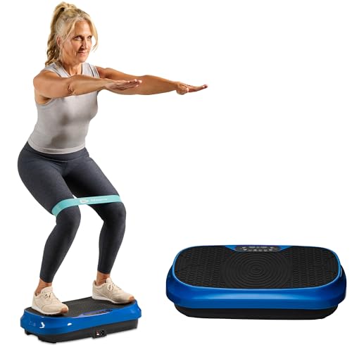 Lifepro Waver Mini Vibration Plate for Lymphatic Drainage – Whole Body Vibrating Platform Exercise Machine for Muscle Toning & Recovery with Remote & Resistance Bands, Max Load 260 lb