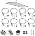BUZIFU Câbles Crochet Acier Inoxydable Kit de Câble de Suspension 1 m Fil de Suspension Réglable Kit Corde à Suspendre Câble Accrochage de Cadre Photo et Miroi pour Accrocher le Panneau LED Éclairage