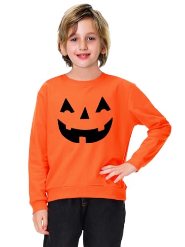 Image of Remimi Kids Halloween Sweatshirt Long Sleeve Thanksgiving Tops 3-14 Years